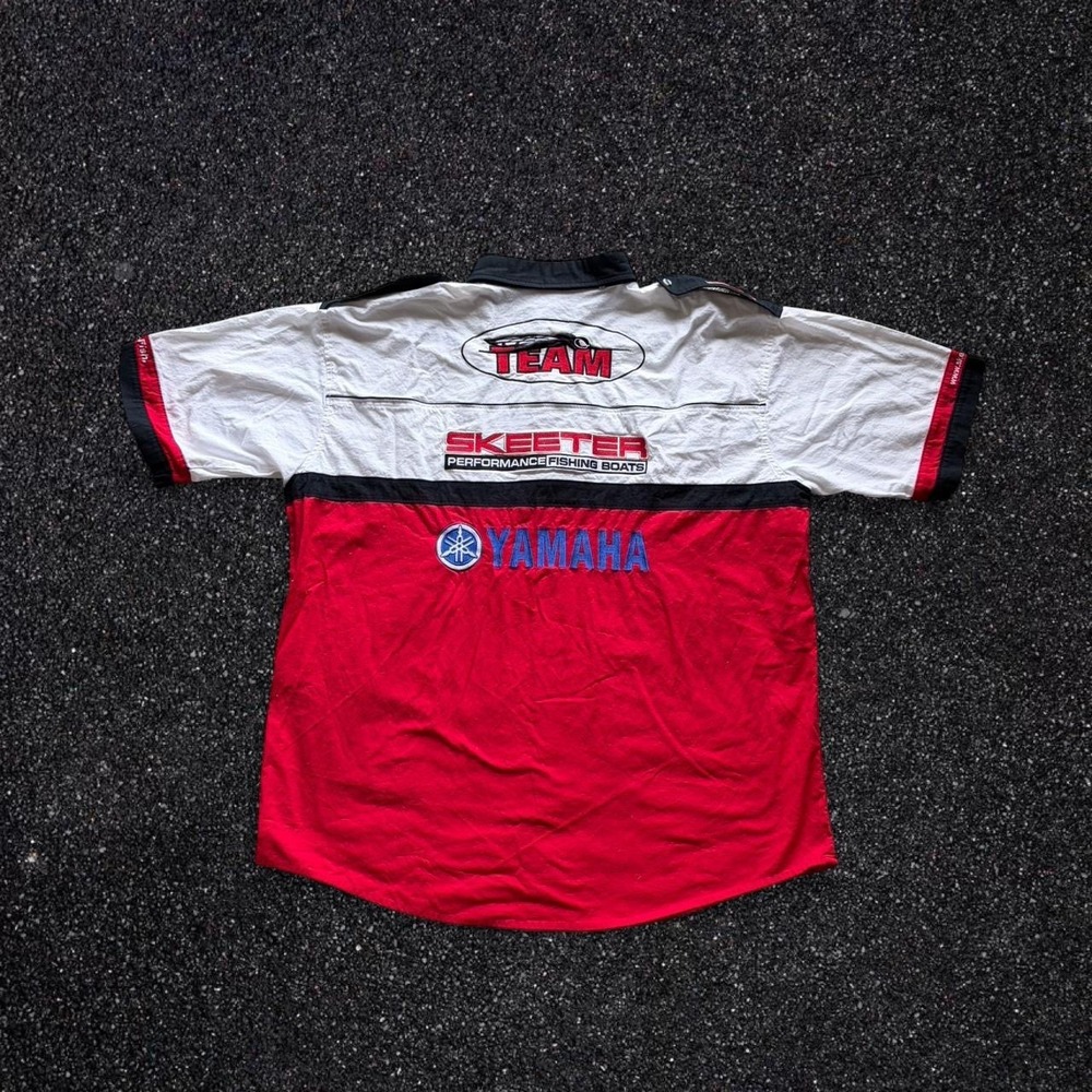 Vintage Skeeter Yamaha Racing Shirt Mens XXL Red White Fishing Boat ProWearOne